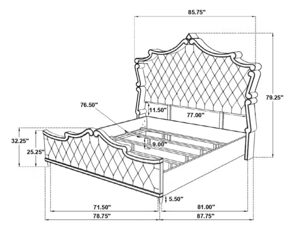 Upholstered King Bed 223581KE