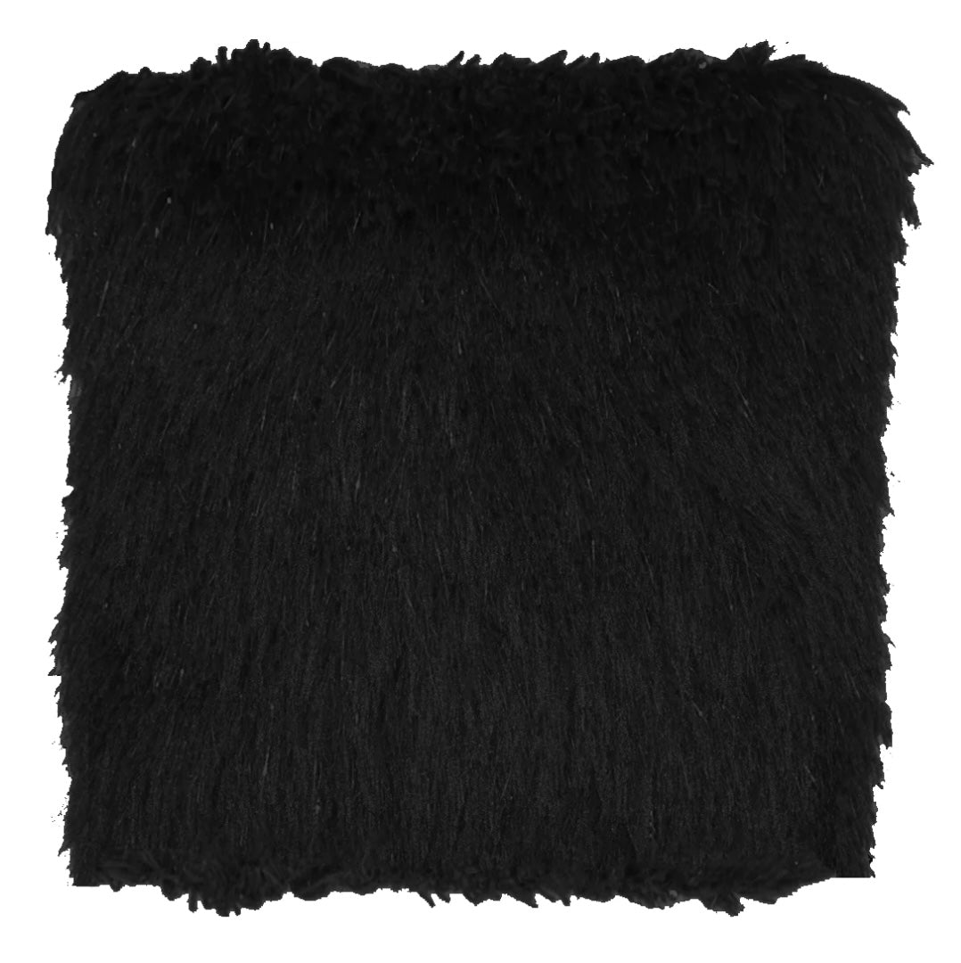 Shaggy Lurex Throw Pillow SHRS-A03 Black