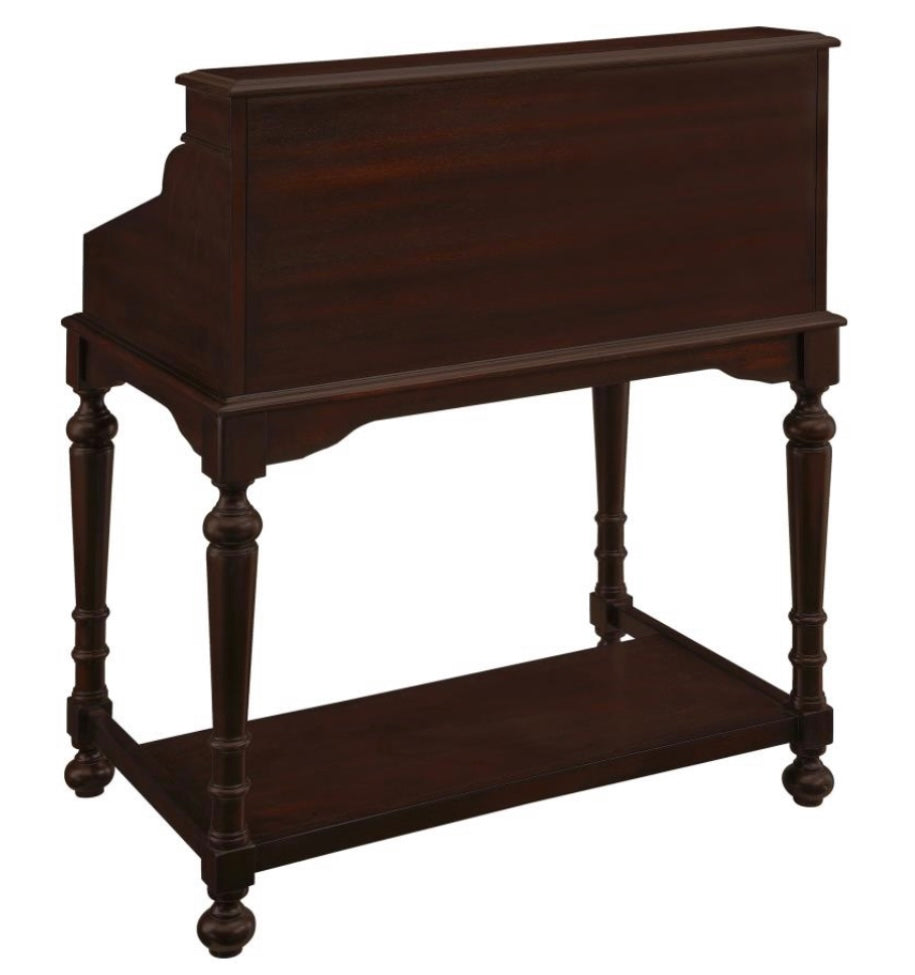 Milo 10-drawer Secretary Desk Warm Brown 800772