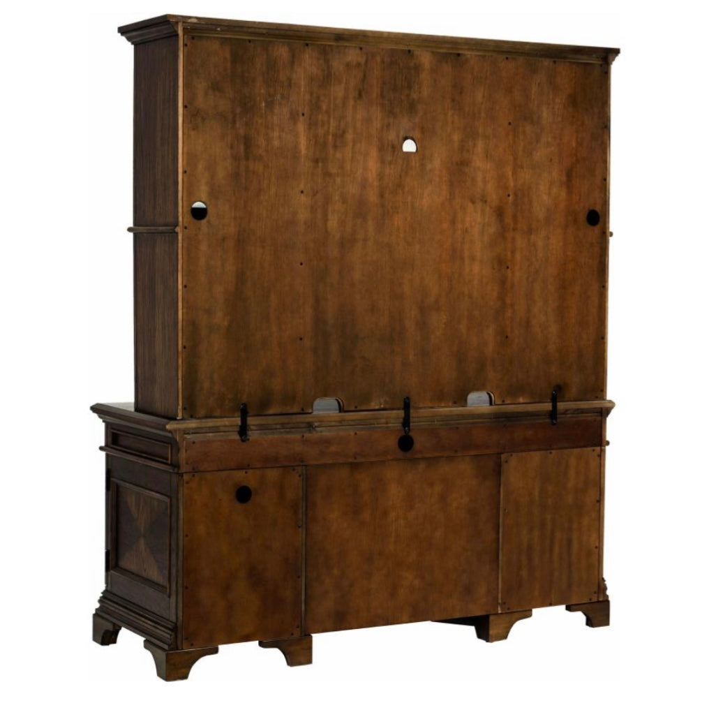 Hartshill Credenza with Hutch Burnished Oak 881283