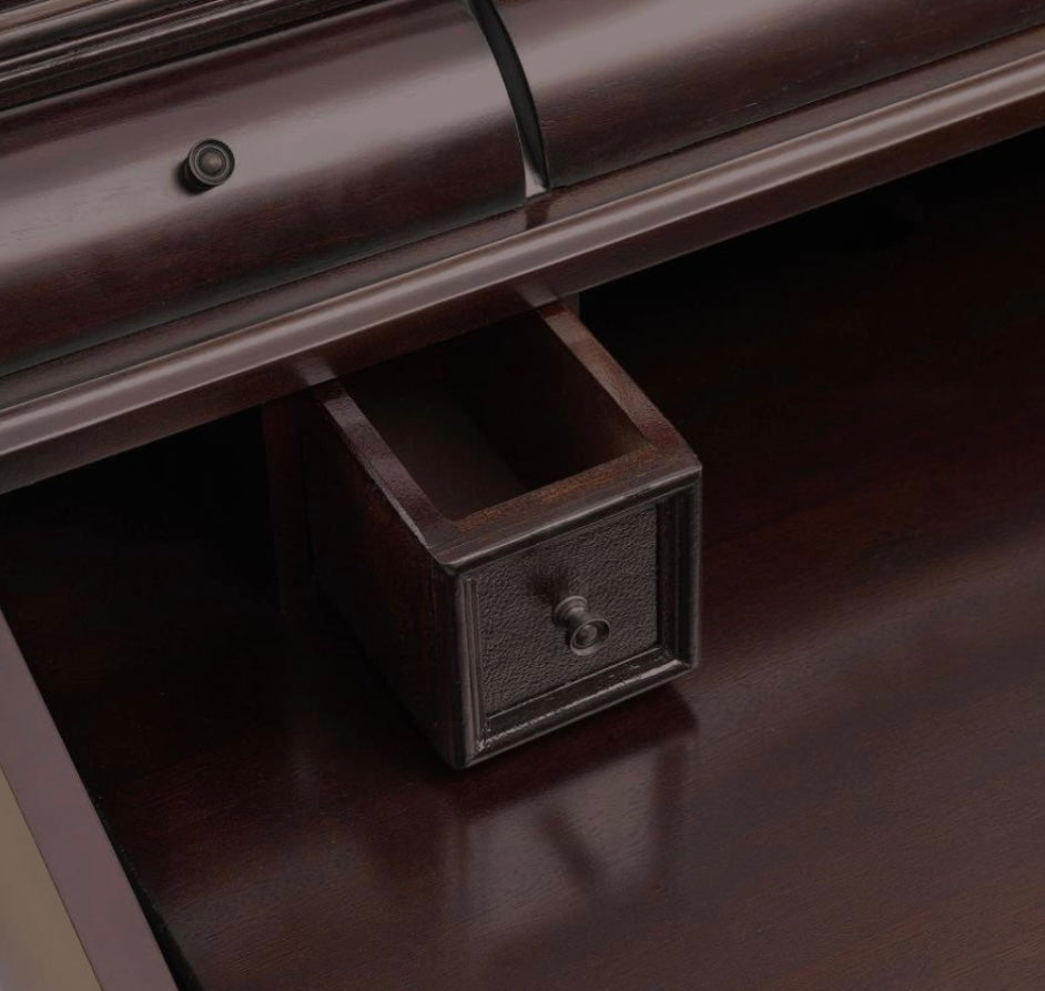 Milo 10-drawer Secretary Desk Warm Brown 800772