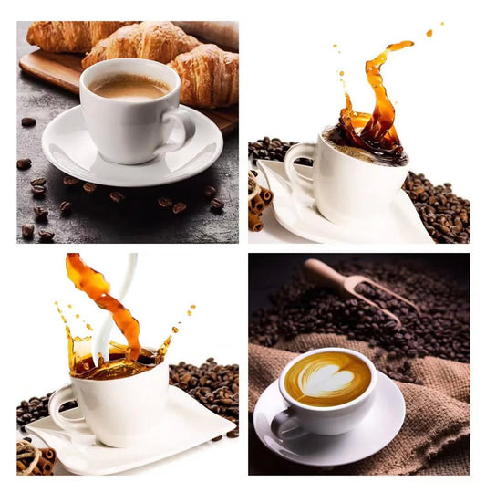 4pc Coffee Glass Wall Art SHST4016