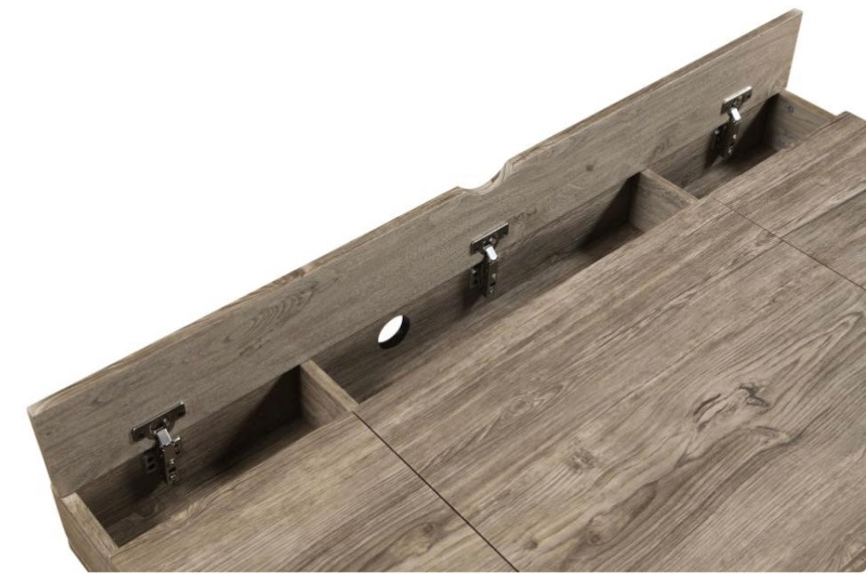 Rafael 1-drawer Writing Desk Rustic Driftwood 801935