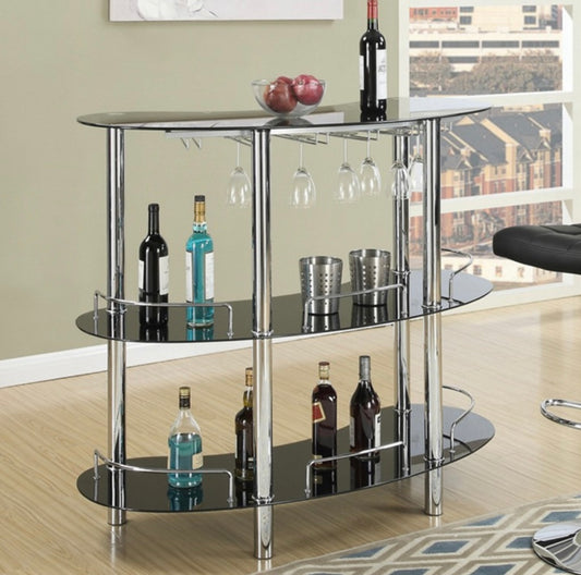 Bar Stand Glass Black F2053