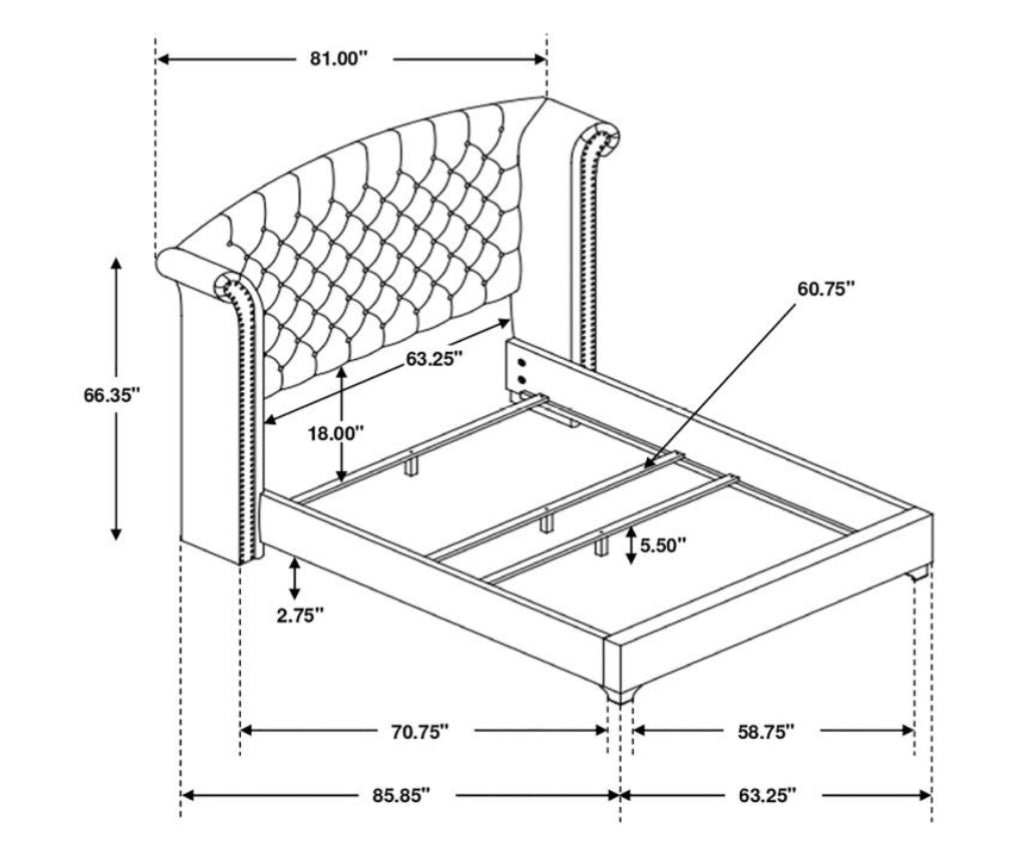 Melody Upholstered Queen Bed 223371Q