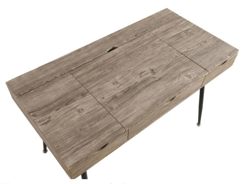 Rafael 1-drawer Writing Desk Rustic Driftwood 801935