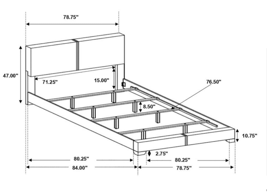Conner Upholstered King Bed 300260KE