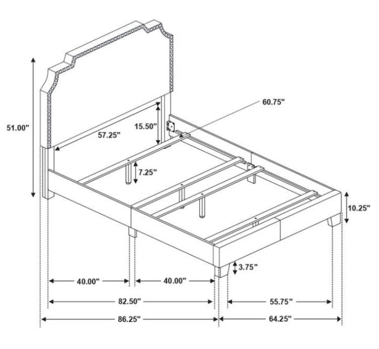Tamarac Upholstered Queen Bed 310063Q