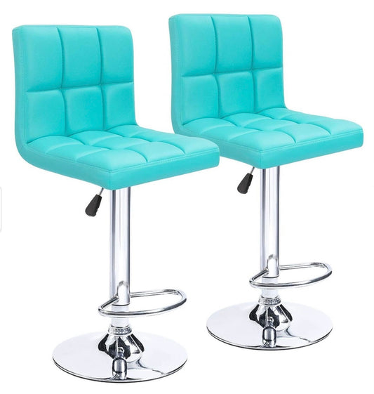 2 Aqua Blue Bar Stools