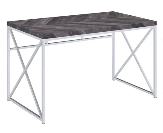 Grimma Writing Desk Rustic Grey Herringbone 802611