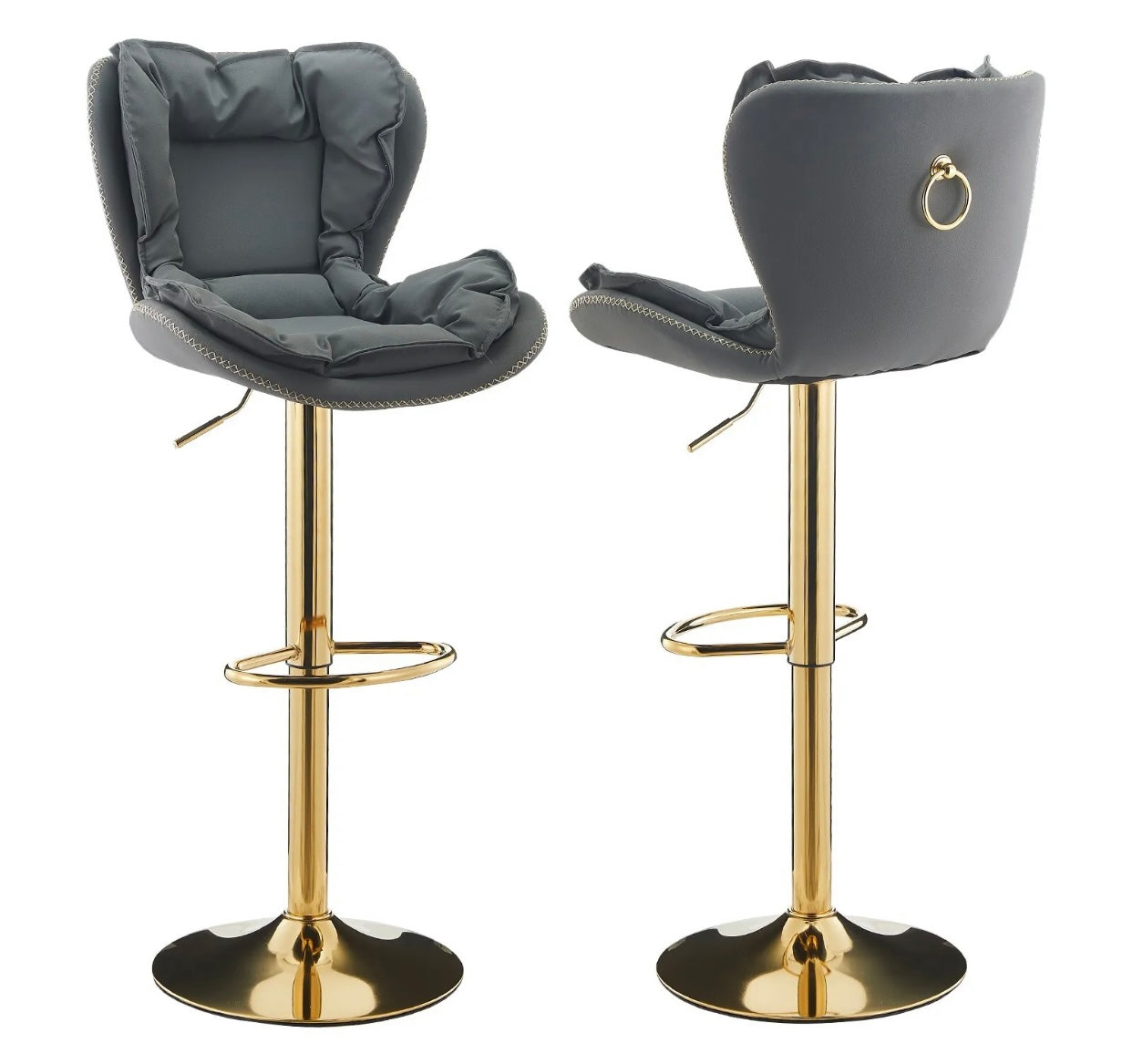2 Gray Bar Stools