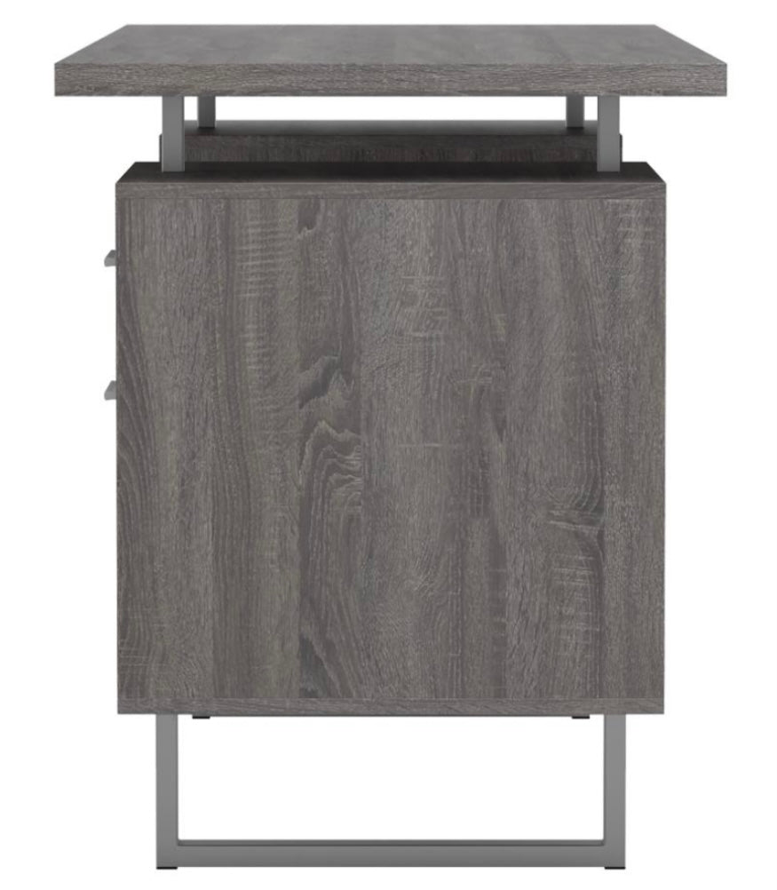 Lawtey Floating Top Office Desk Weathered Grey 800521