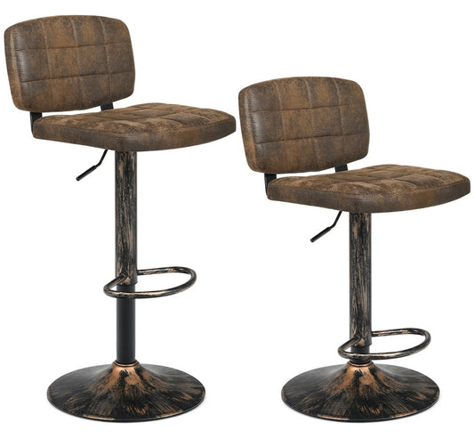 2 Brown Bar Stools