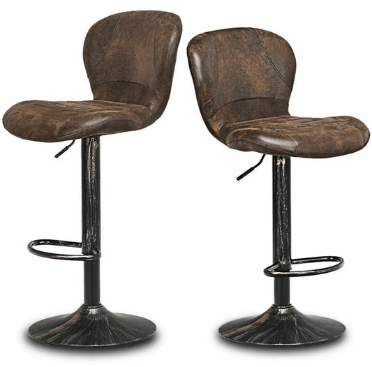 2 Brown Bar Stools