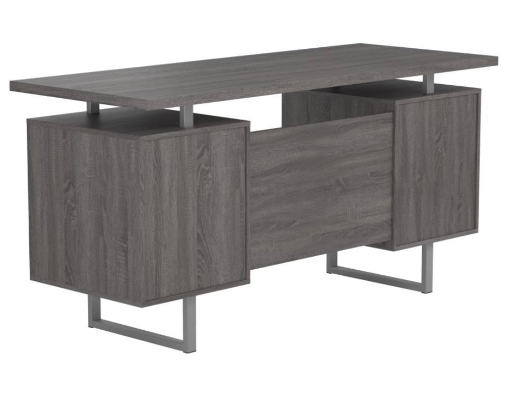 Lawtey Floating Top Office Desk Weathered Grey 800521