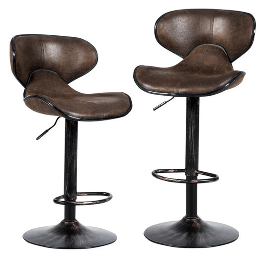 2 Brown Bar Stools