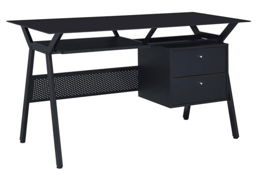 Weaving 2-drawer Computer Desk Black 800436