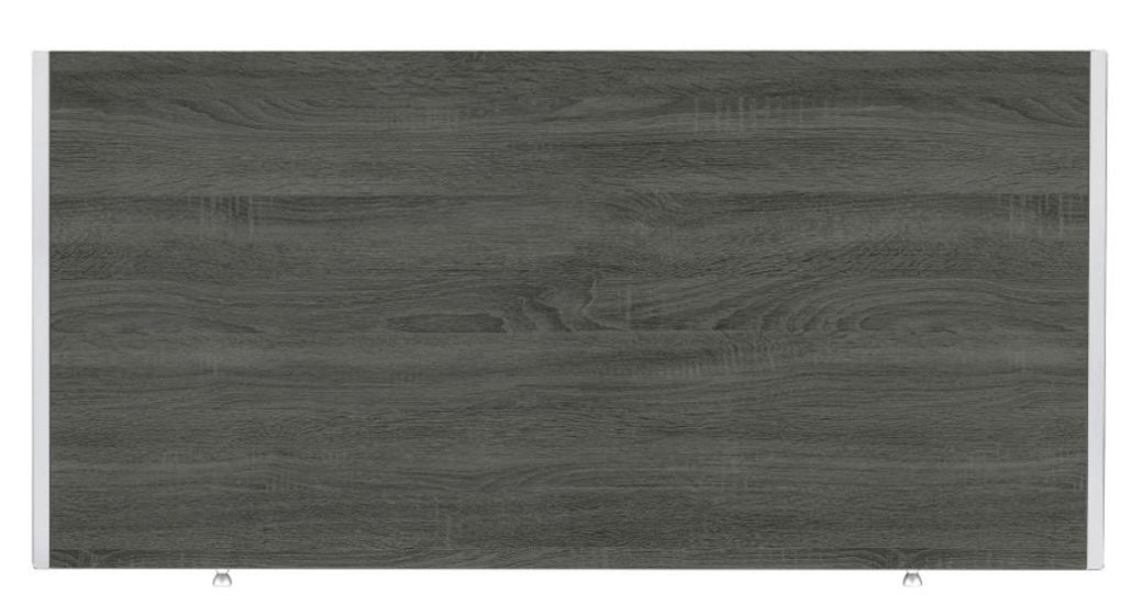 Wallice 2-drawer Writing Desk Weathered Grey and Chrome 801221