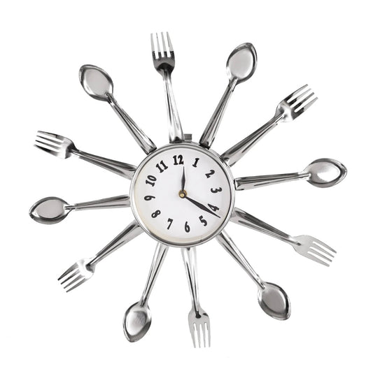 Stainless Steel Utensil Wall Clock 15" SH-6577