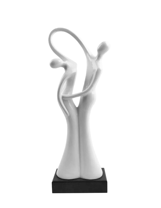 White Abstract Couple Sculpture SHW1492