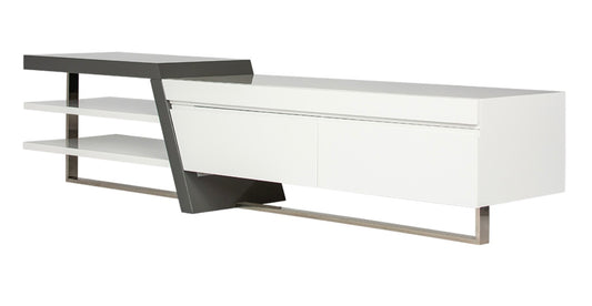 Axis TV Stand White/Gray 82”