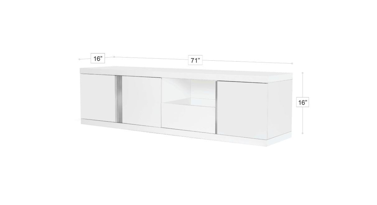 Clohe TV Stand White 71”