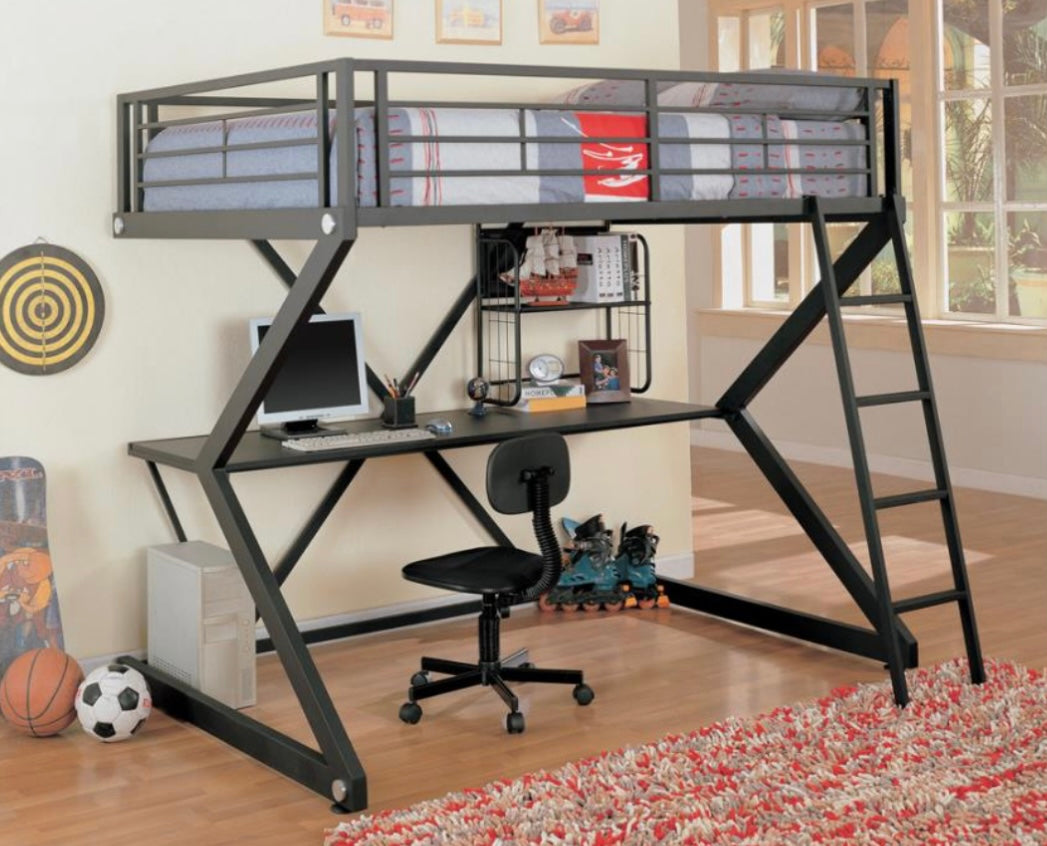 Parkview Full Workstation Loft Bed Black 460092