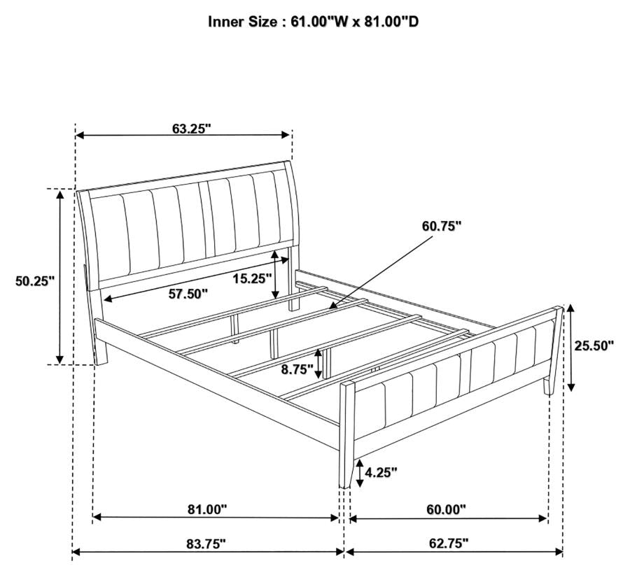 4 PCS Carlton Queen Bedroom Set 202091Q-S4