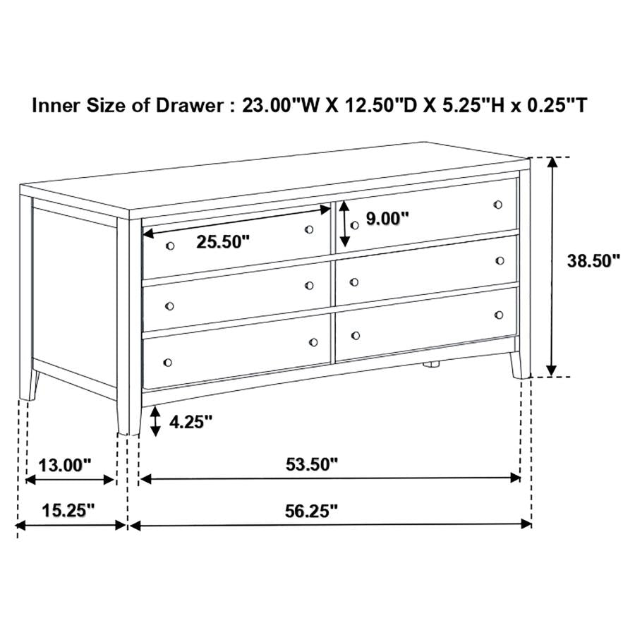 4 PCS Carlton Queen Bedroom Set 202091Q-S4