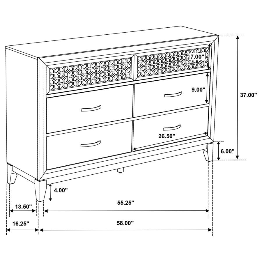 4 PCS Valencia Queen Bedroom Set 223041Q-S4