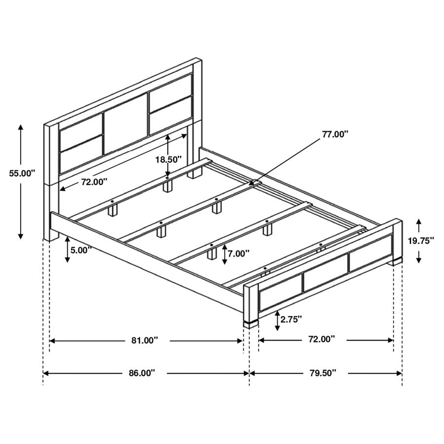 4 PCS Lorenzo King Bedroom Set 224261KE-S4