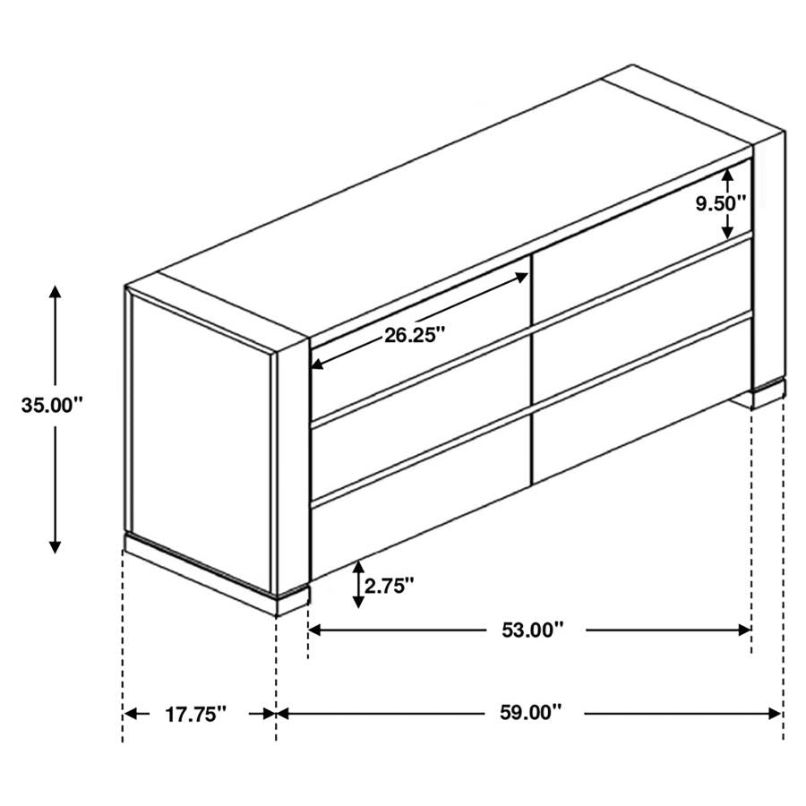 4 PCS Lorenzo King Bedroom Set 224261KE-S4