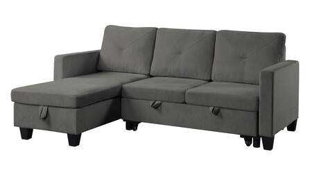Reversible Nova Dark Gray Velvet 89332DG