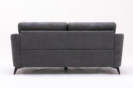 2 PCS Callie Gray Velvet Fabric Sofa Loveseat 89727-SL
