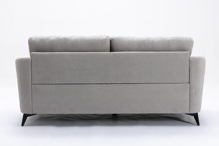 2 PCS Callie Gray Velvet Fabric Sofa Loveseat  89727LG-SL