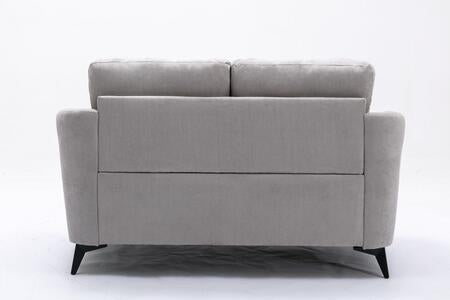 2 PCS Callie Gray Velvet Fabric Sofa Loveseat  89727LG-SL