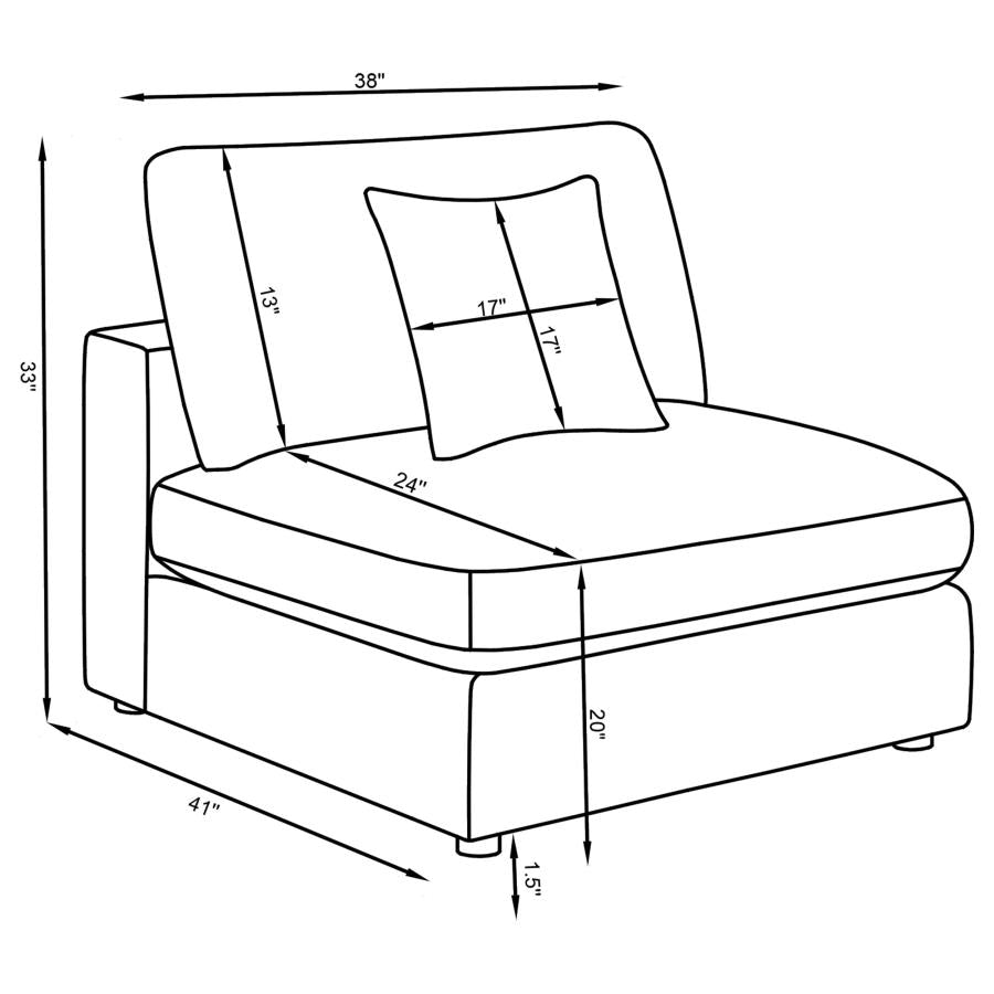 Serene 4-piece Upholstered Modular Sectional Beige 551321-SETA