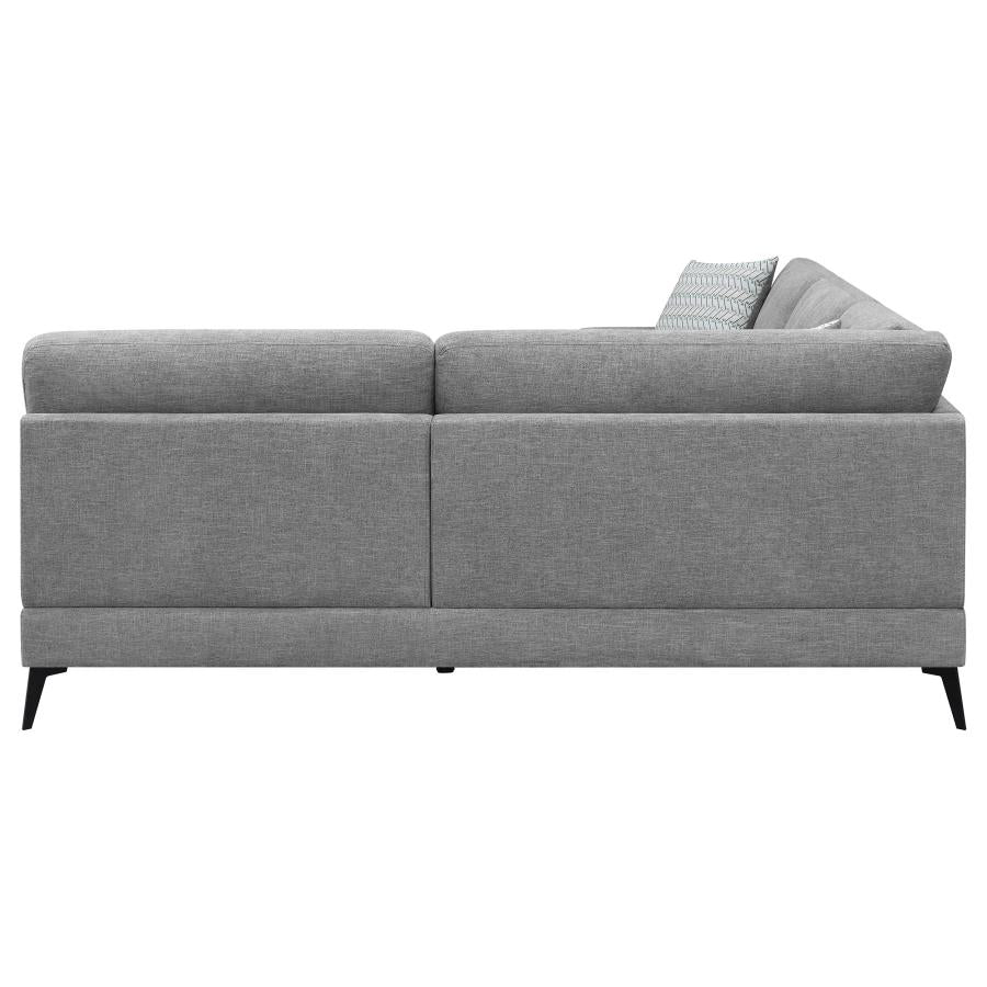 Clint Upholstered Sectional with Loose Back Grey 509806