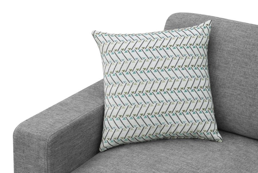 Clint Upholstered Sectional with Loose Back Grey 509806