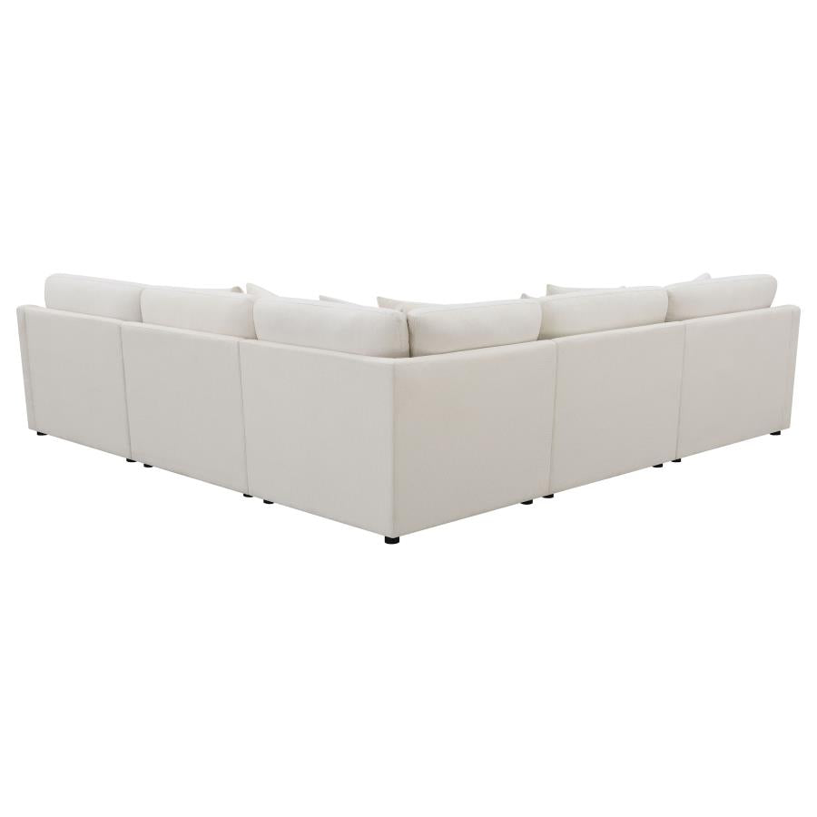 Hobson 6-piece Reversible Cushion Modular Sectional Off-White 551451-SET