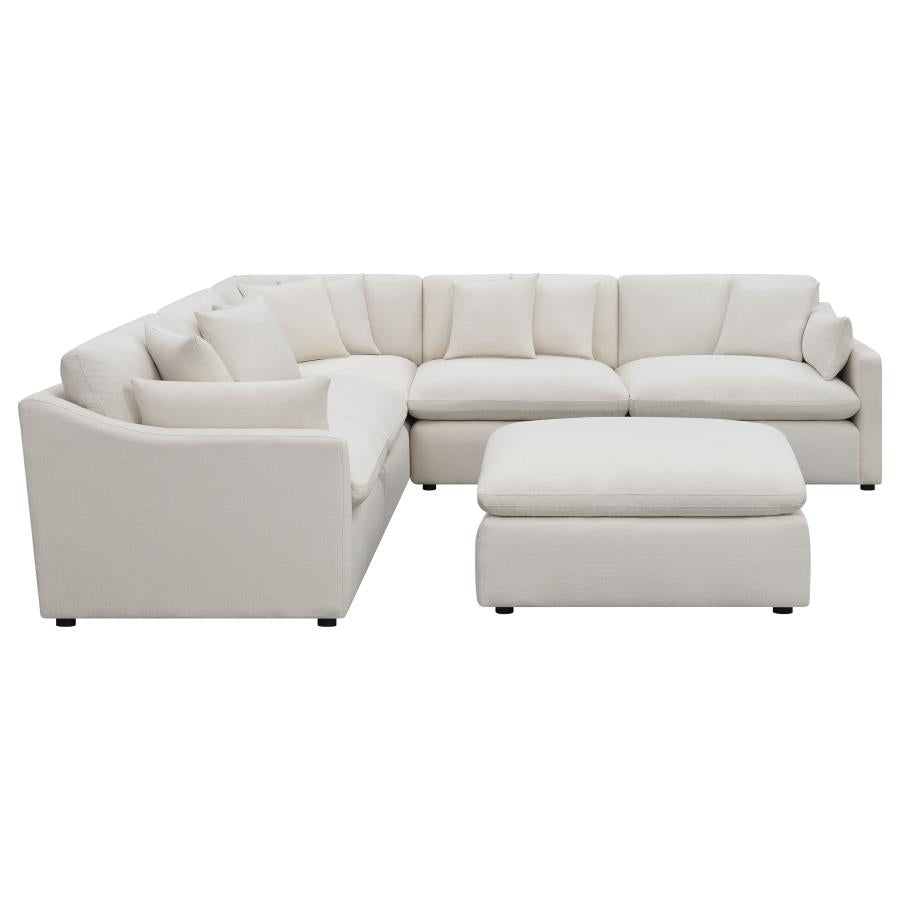 Hobson 6-piece Reversible Cushion Modular Sectional Off-White 551451-SET