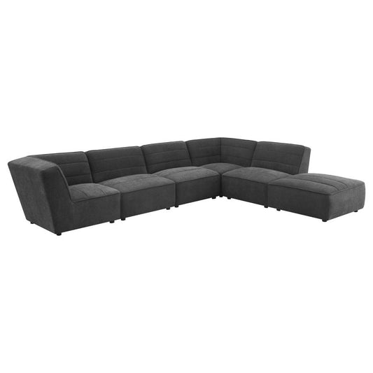 Sunny Upholstered 6-piece Modular Sectional Dark Charcoal 552081-SET