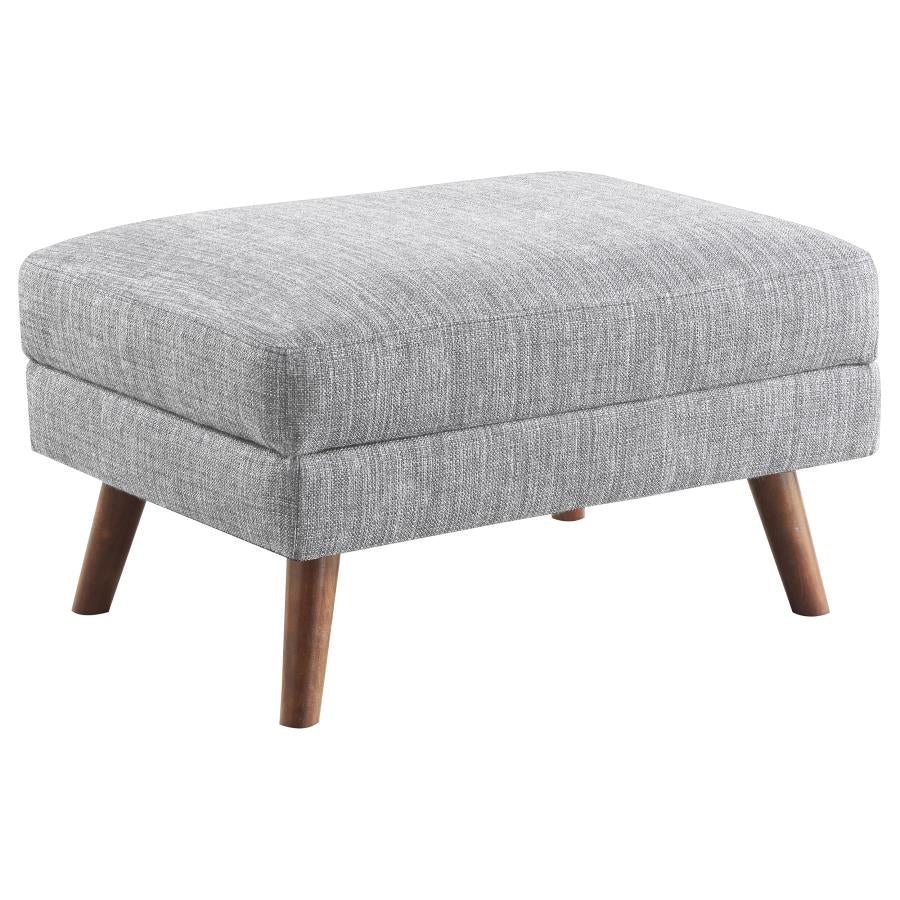 Churchill 6-piece Upholstered Modular Tufted Sectional Grey and Walnut 551301-SET