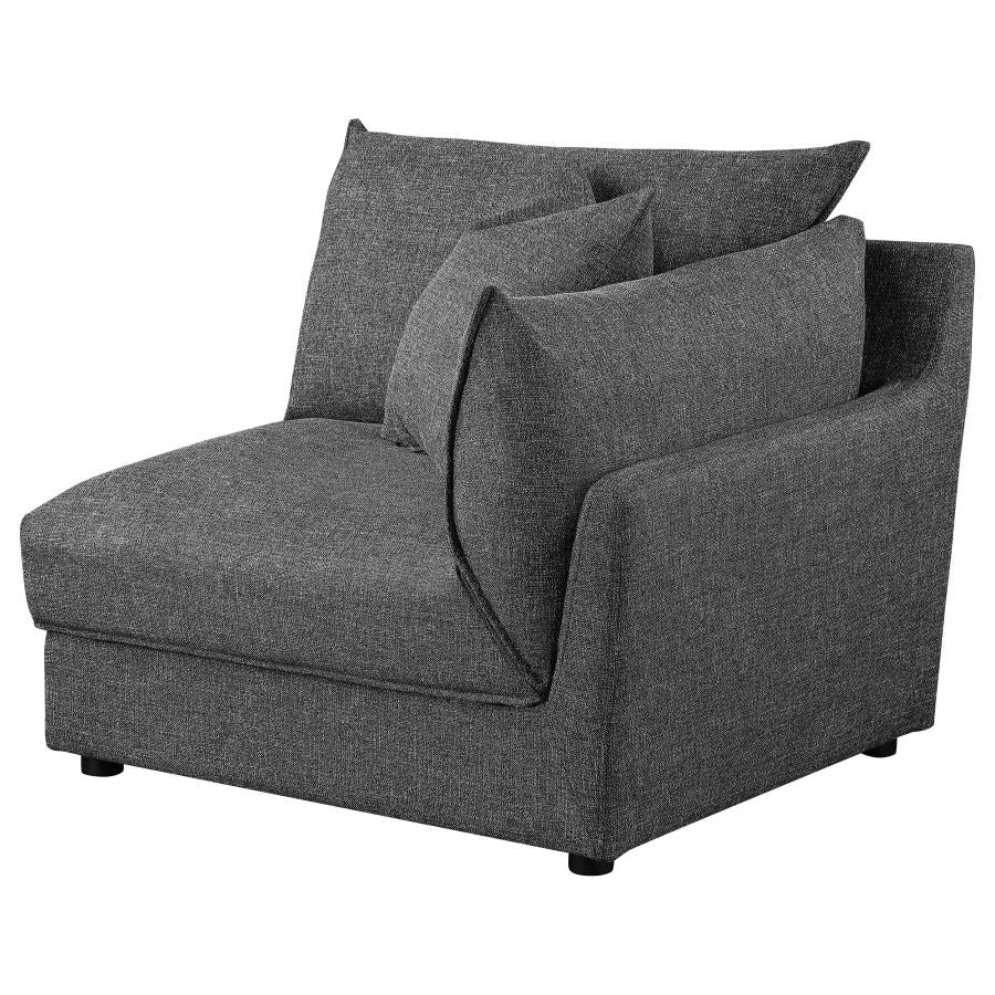 Sasha 5-piece Upholstered Modular Sectional Sofa Barely Black 551681-SETA