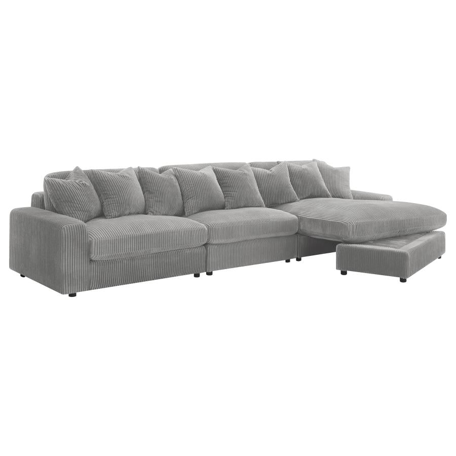 Reversible Blaine Upholstered Sectional Fog 509900-SET