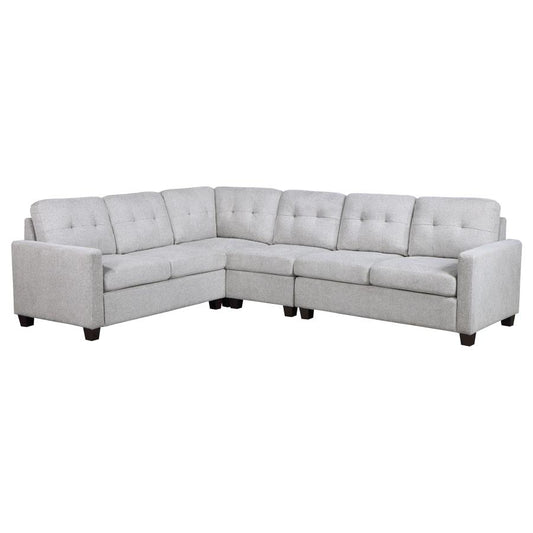 Georgina 4-piece Upholstered Modular Sectional Sofa Steel Beige 551705-SET