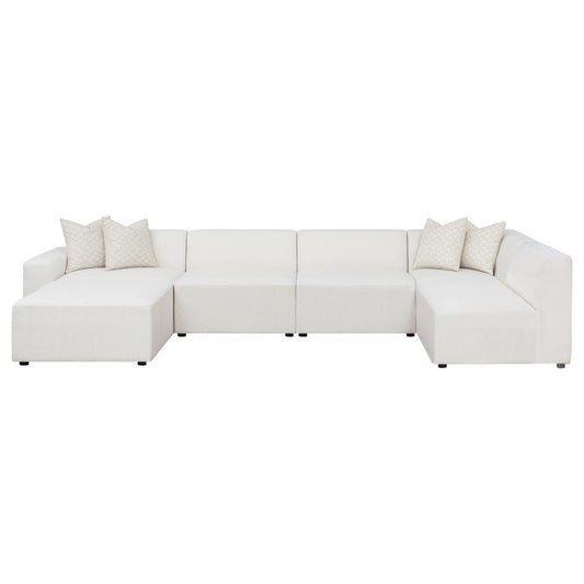 Freddie 6-piece Upholstered Modular Sectional Pearl 551641-SETL