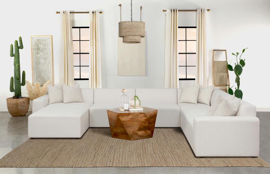 Freddie 7-piece Upholstered Modular Sectional Pearl 551641-SET