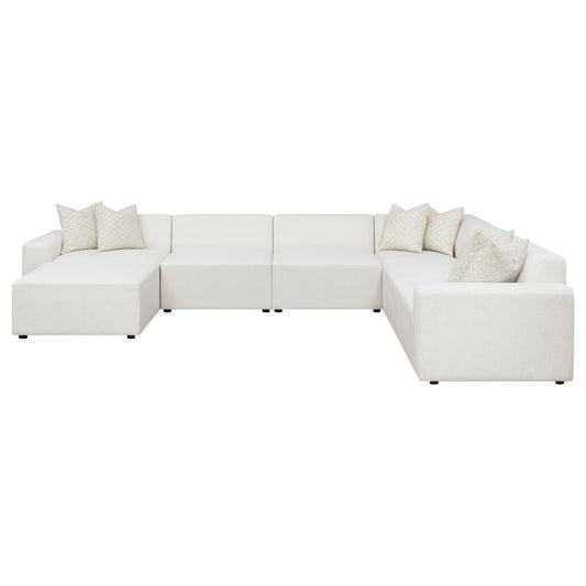 Freddie 7-piece Upholstered Modular Sectional Pearl 551641-SET