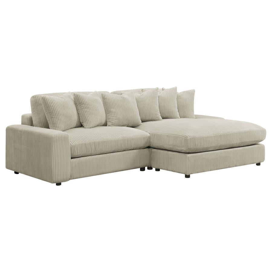 Reversible Blaine Upholstered Sectional Sofa Sand 509899